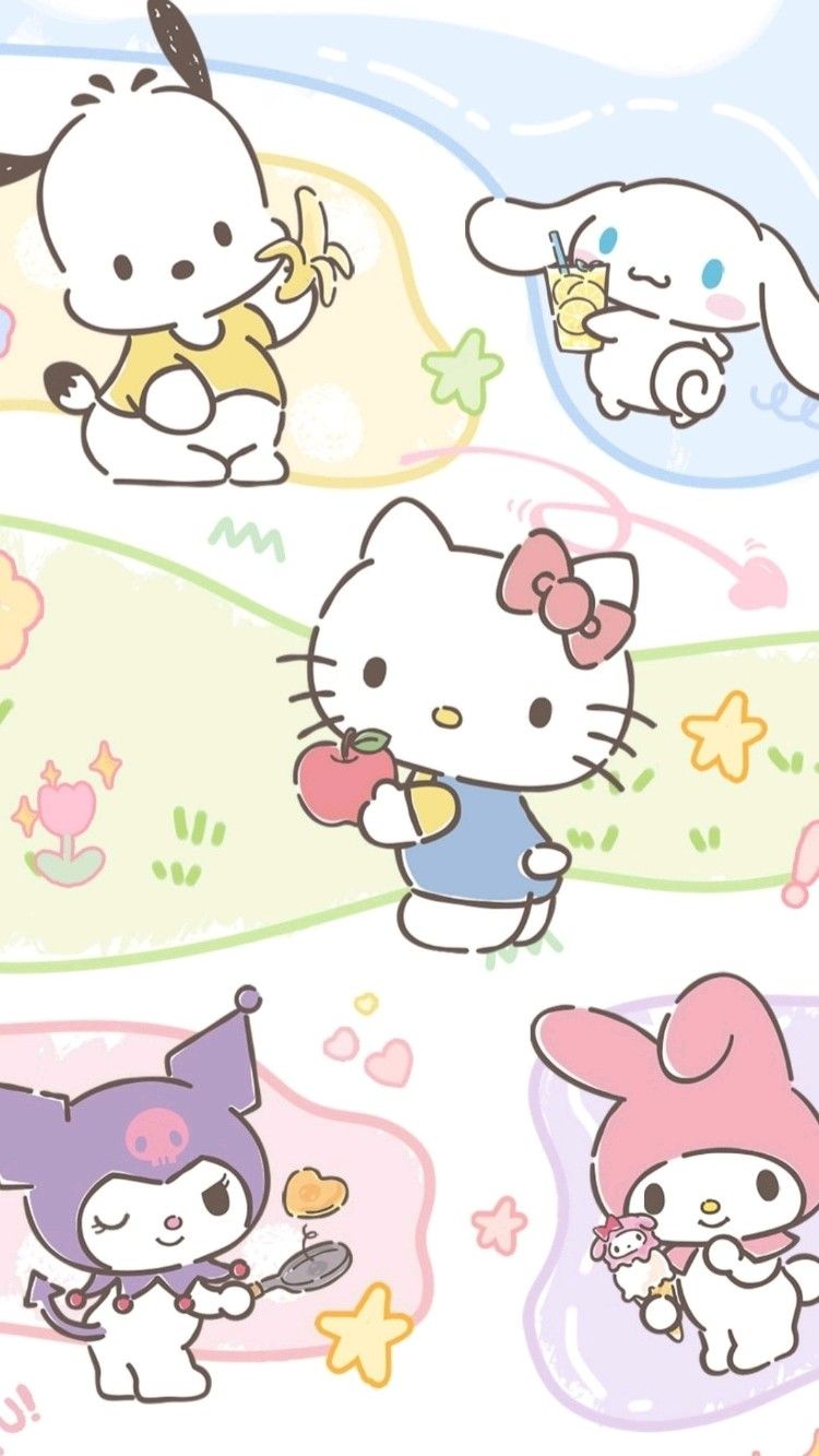 cute wallpapers Hello Kitty and friends 0037