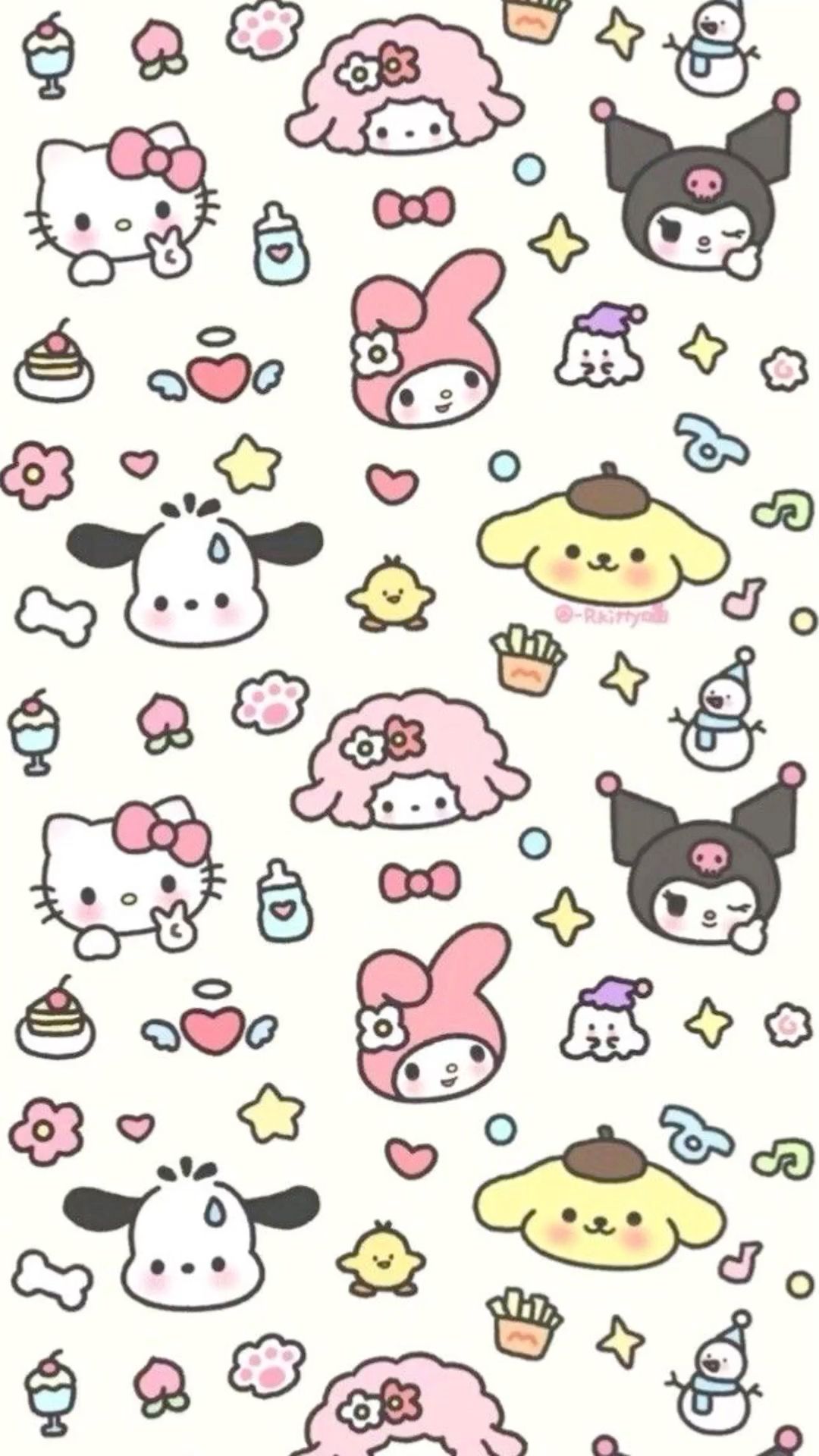 cute wallpapers Hello Kitty and friends 0040