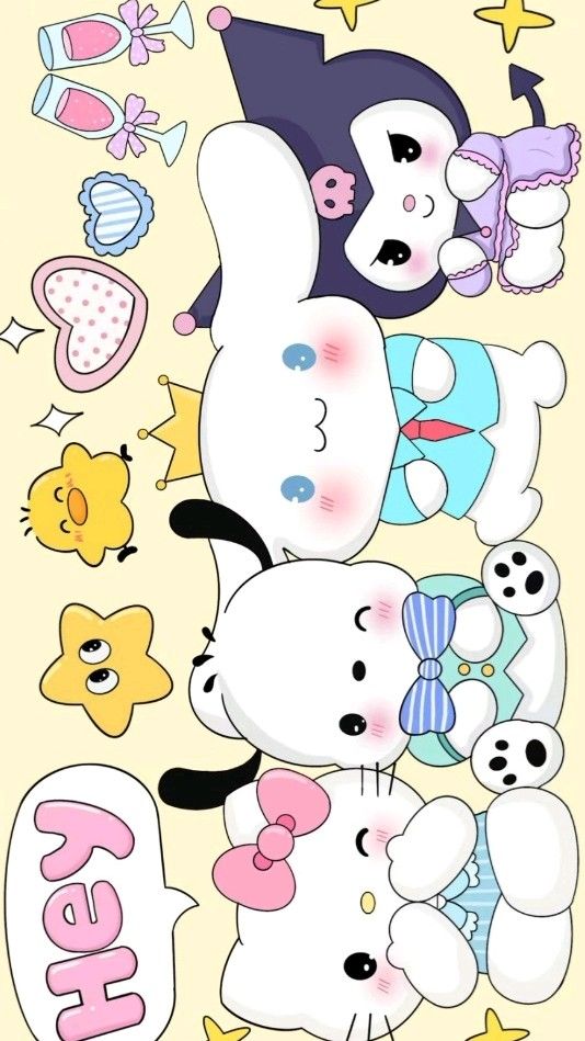 cute wallpapers Hello Kitty and friends 0079