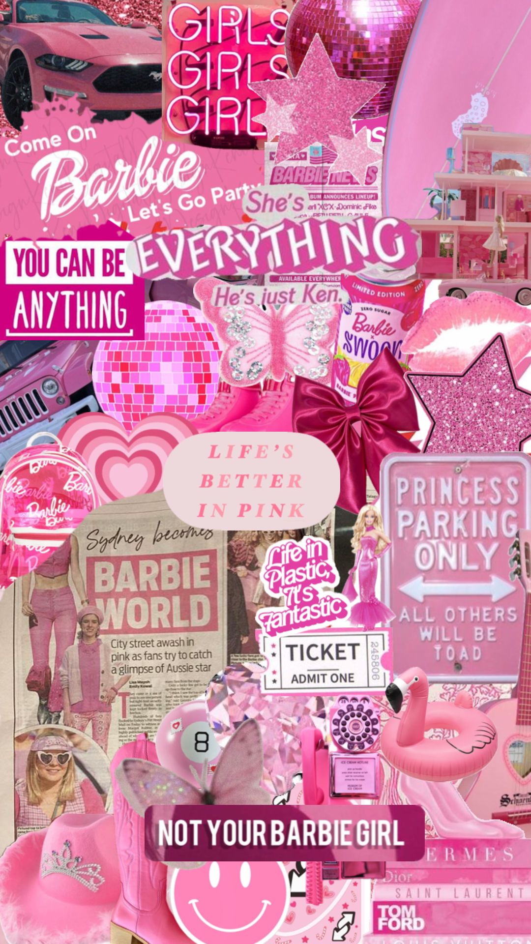 cute wallpapers inspired by Barbie