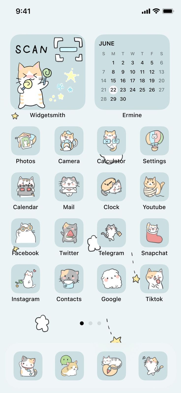 cute wallpapers Mochi Cat wallpaper 0033