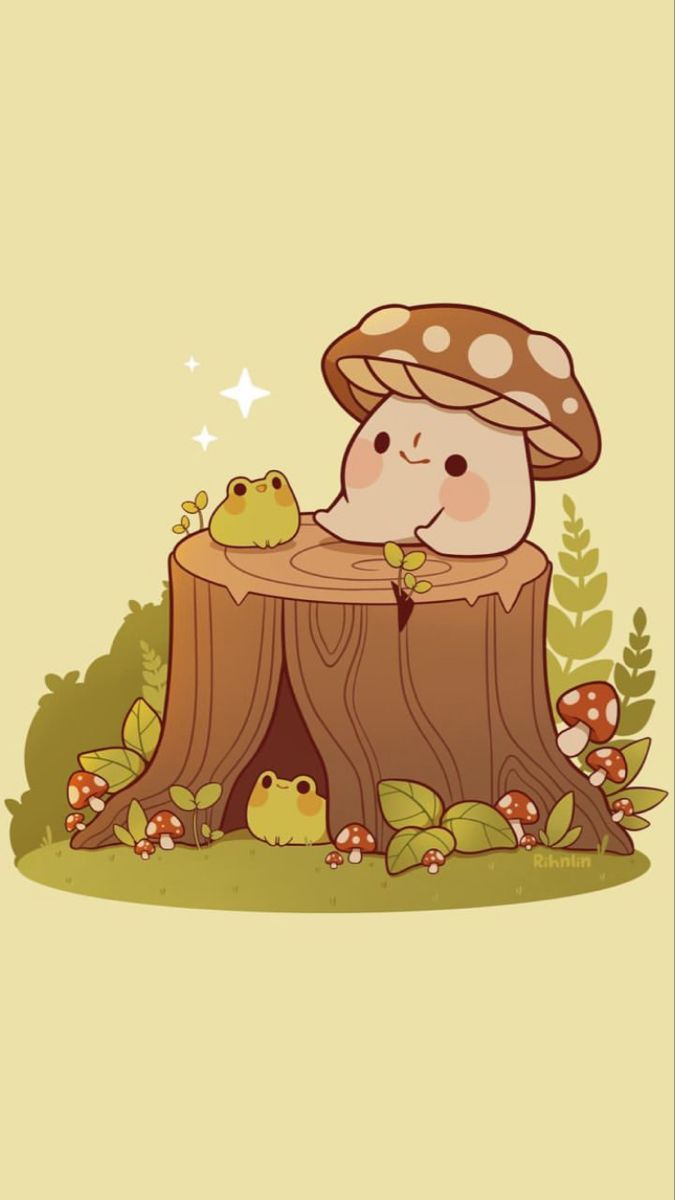 cute wallpapers mushroom 0023