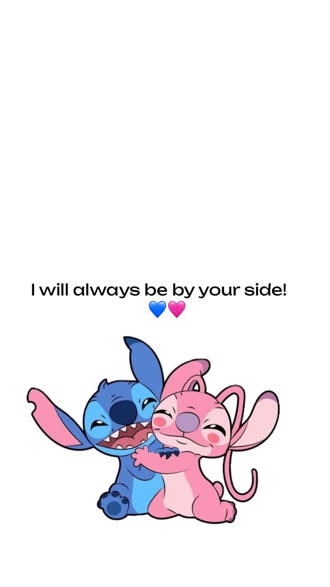 cute wallpapers Stitch and Angel 0011