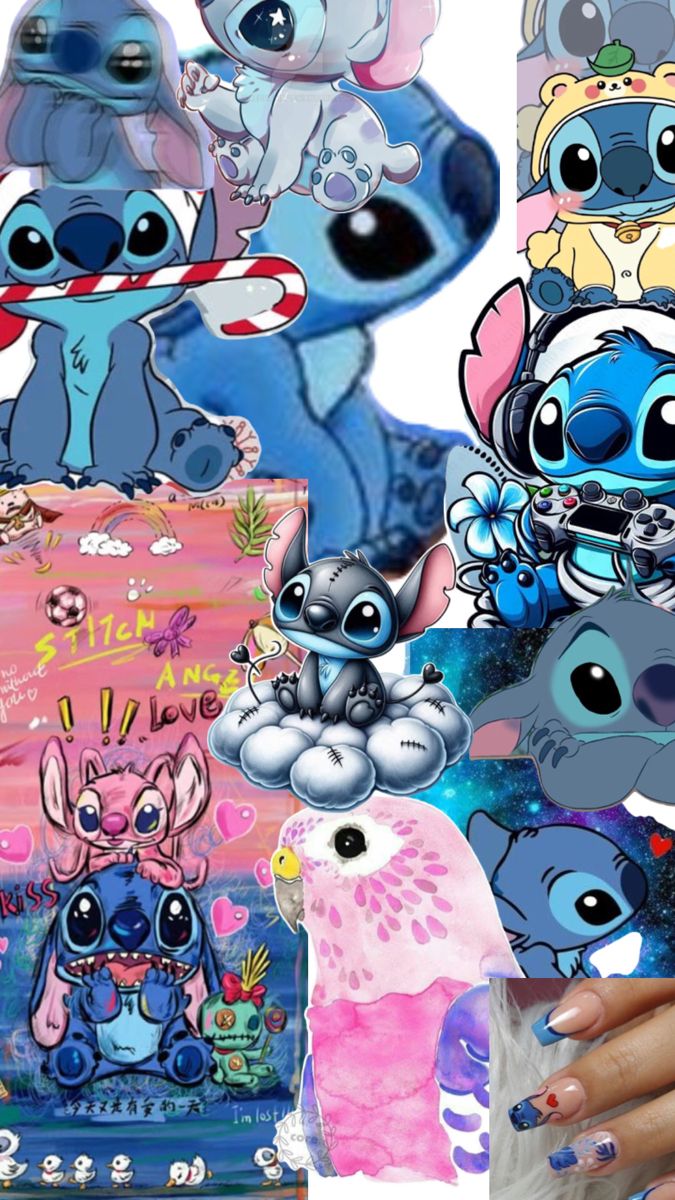 cute wallpapers Stitch and Angel 0013