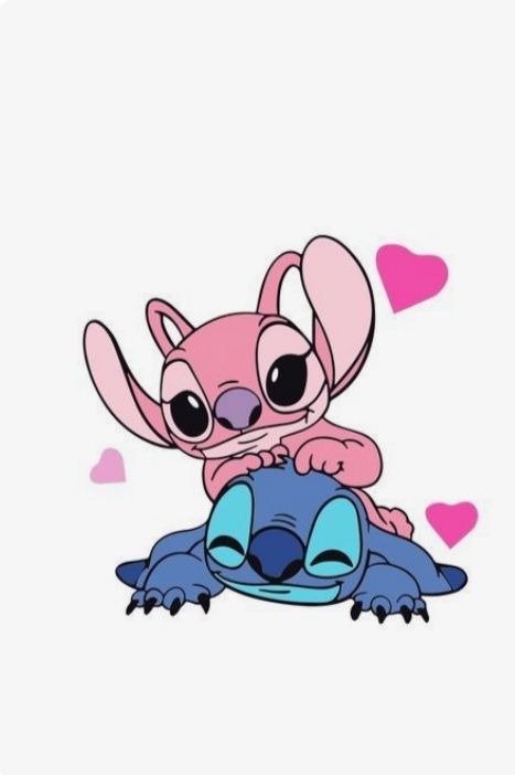 cute wallpapers Stitch and Angel 0017