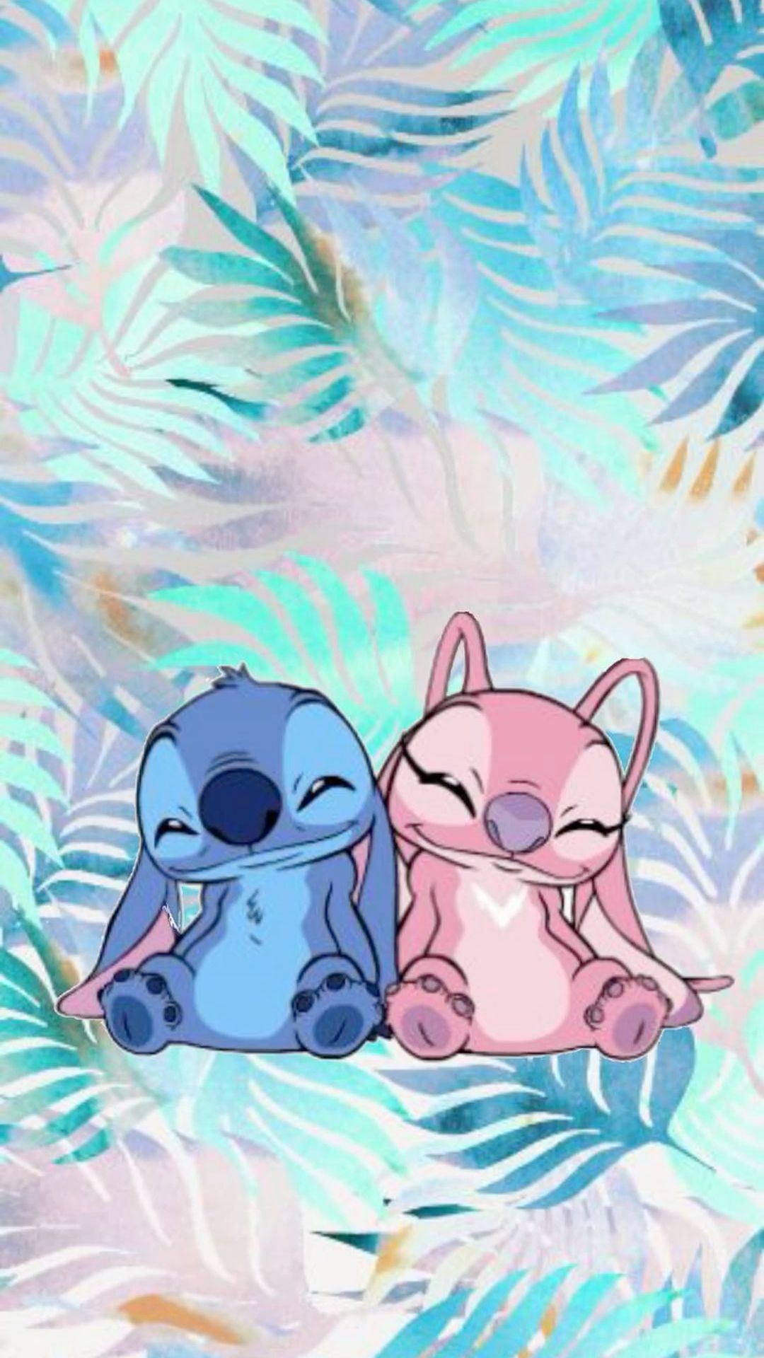 cute wallpapers Stitch and Angel 0019