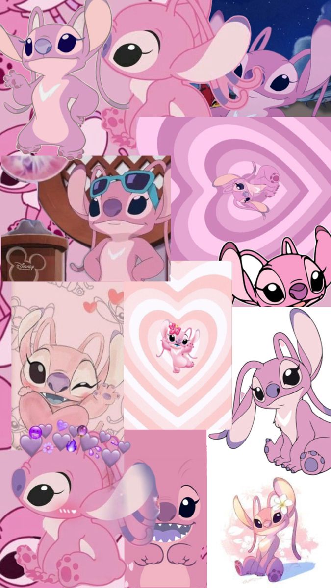 cute wallpapers Stitch and Angel 0020