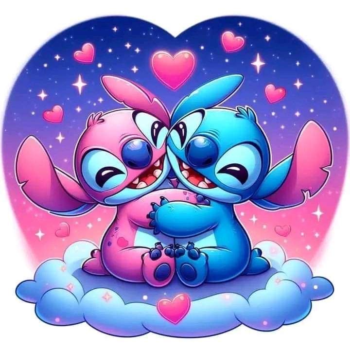 cute wallpapers Stitch and Angel 0029