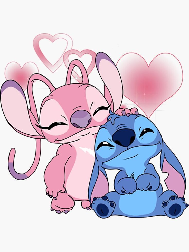 cute wallpapers Stitch and Angel 0034