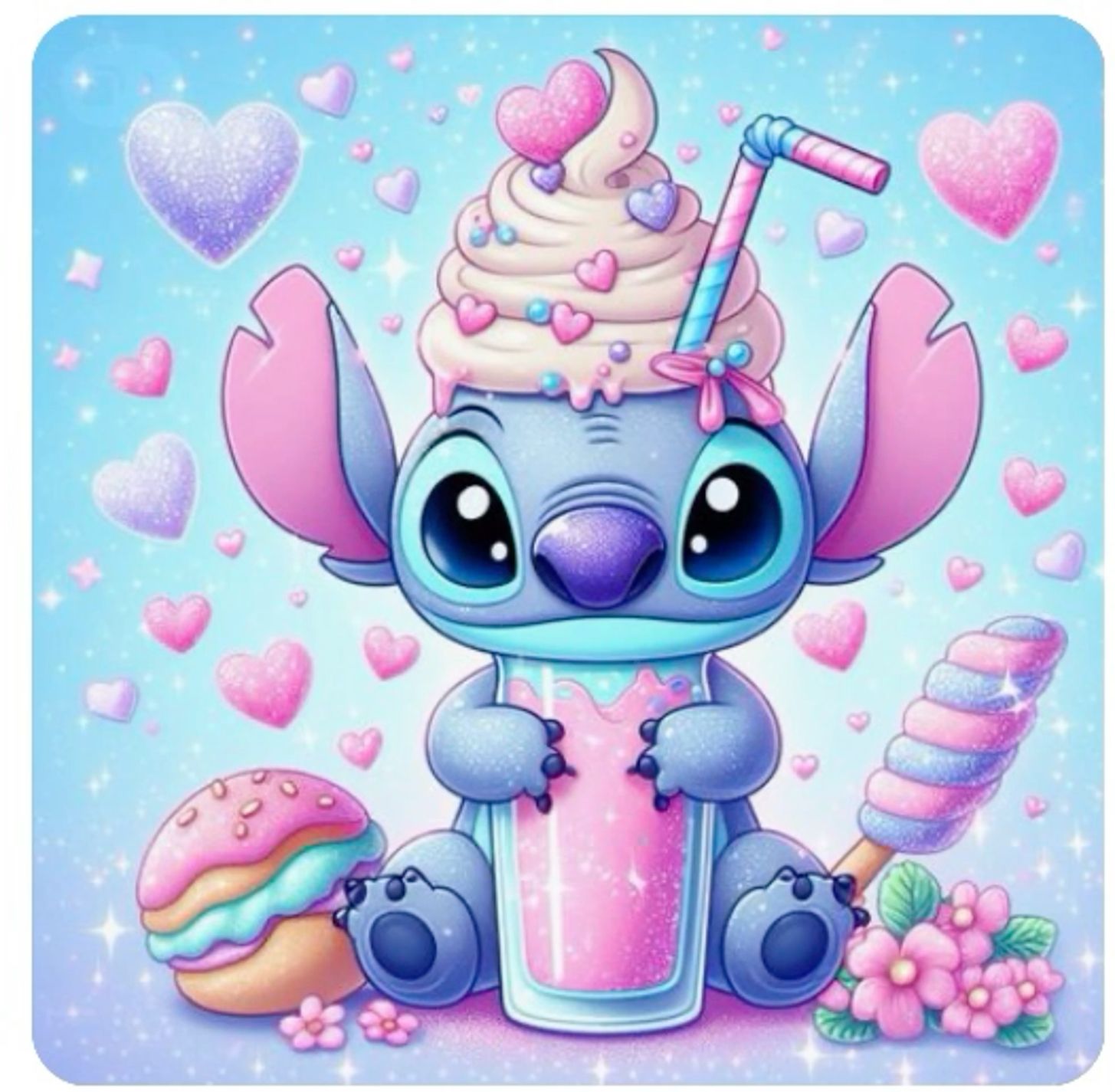 cute wallpapers Stitch and Angel 0036