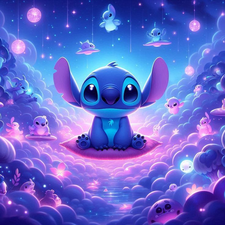 cute wallpapers Stitch and Angel 0037