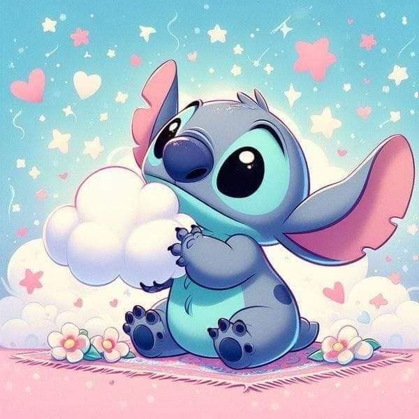 cute wallpapers Stitch and Angel 0044