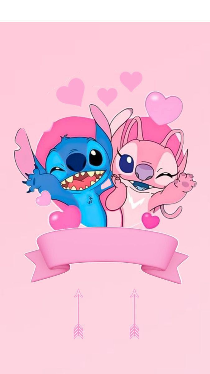 cute wallpapers Stitch and Angel 0047