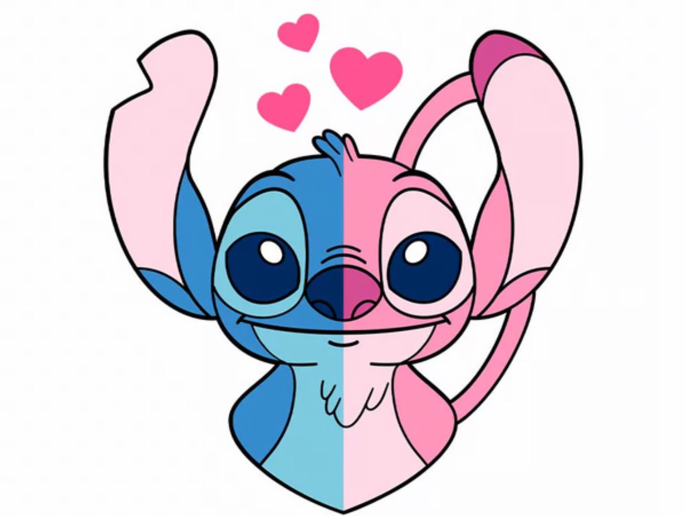 cute wallpapers Stitch and Angel 0060