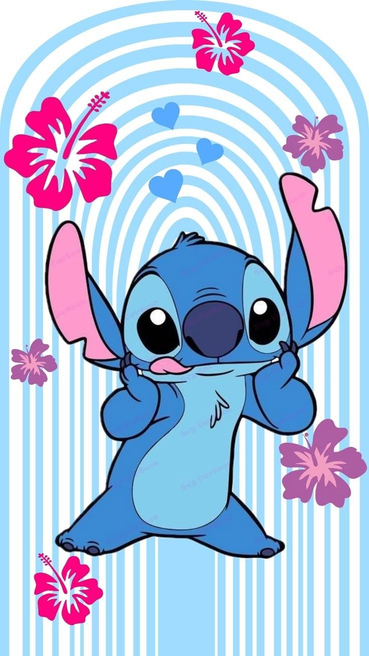 cute wallpapers Stitch and Angel 0064