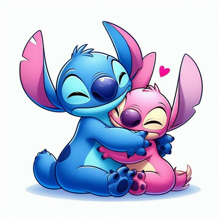 cute wallpapers Stitch and Angel 0065