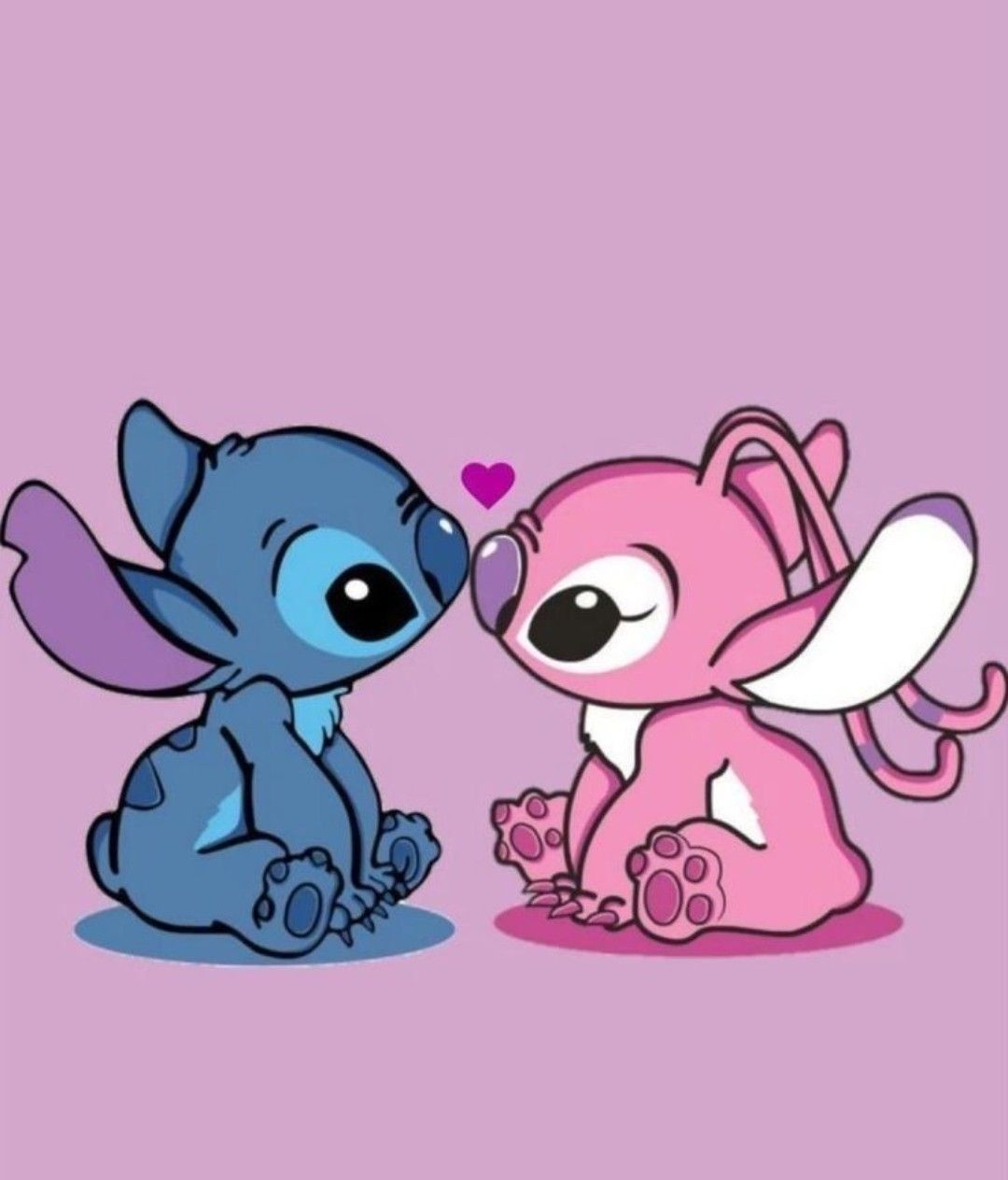 cute wallpapers Stitch and Angel 0069