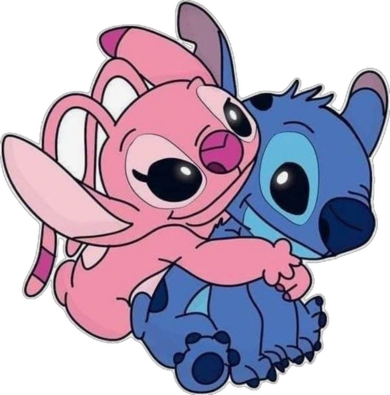 cute wallpapers Stitch and Angel 0073