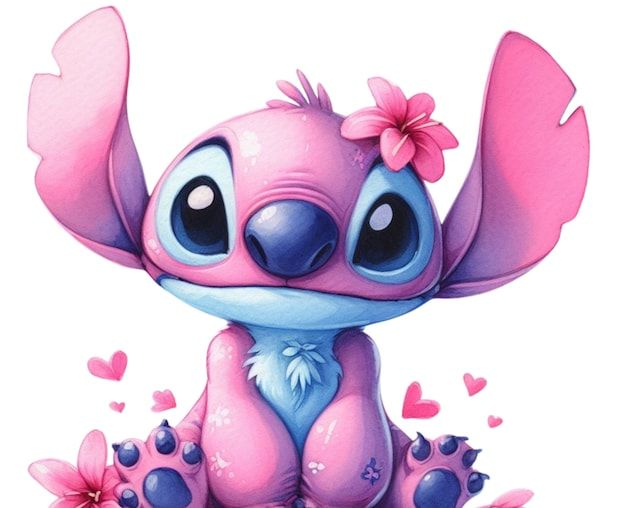 cute wallpapers Stitch and Angel 0074