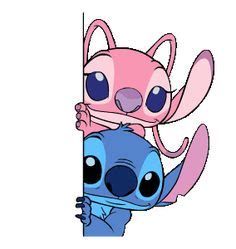 cute wallpapers Stitch and Angel 0086