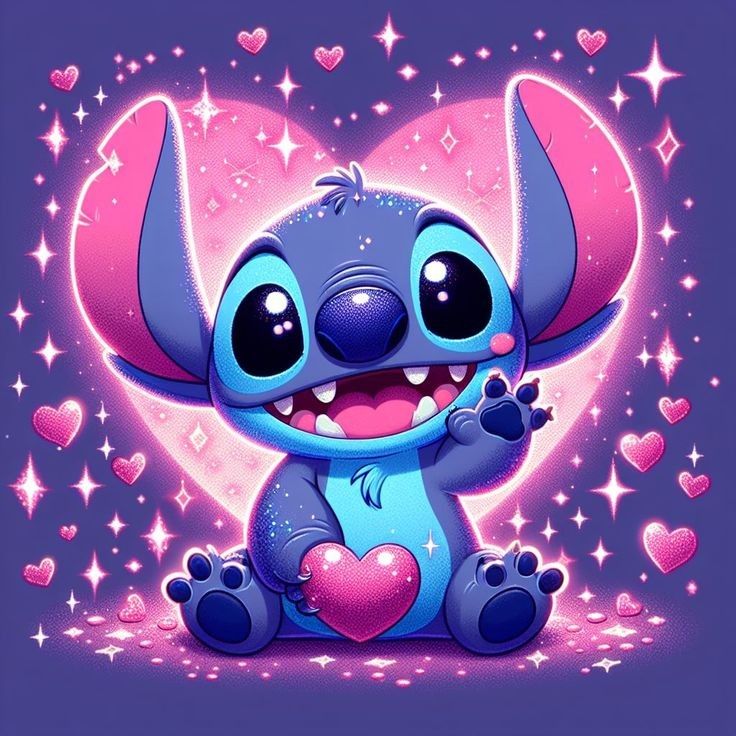 cute wallpapers Stitch and Angel 0093