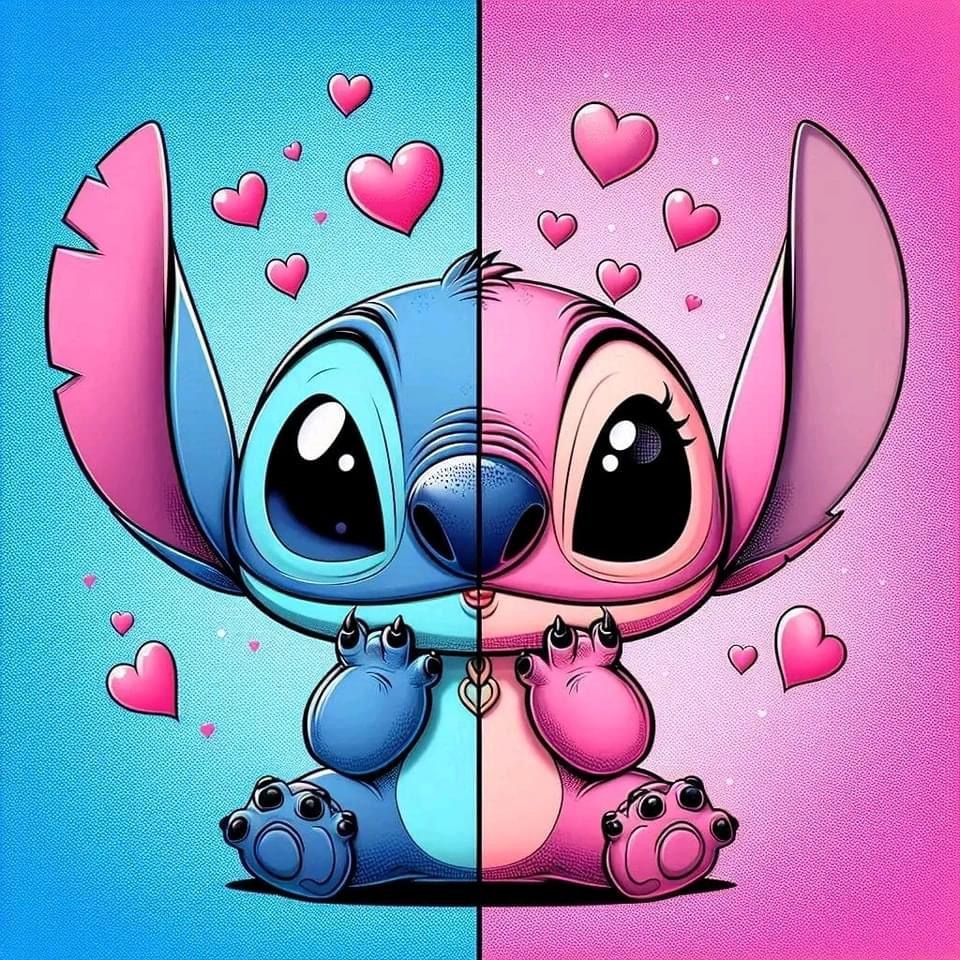 cute wallpapers Stitch and Angel 0099