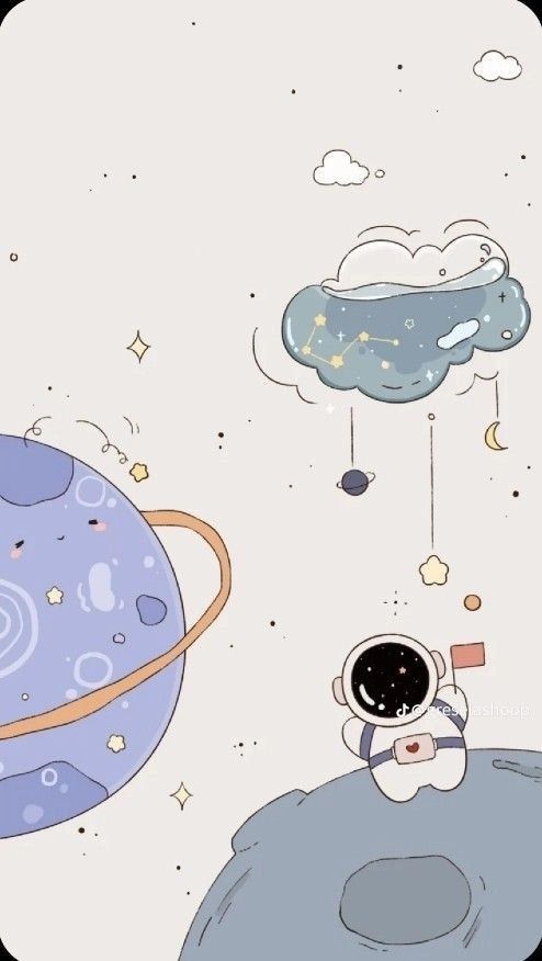 enchanting astronaut cute wallpaper collection.