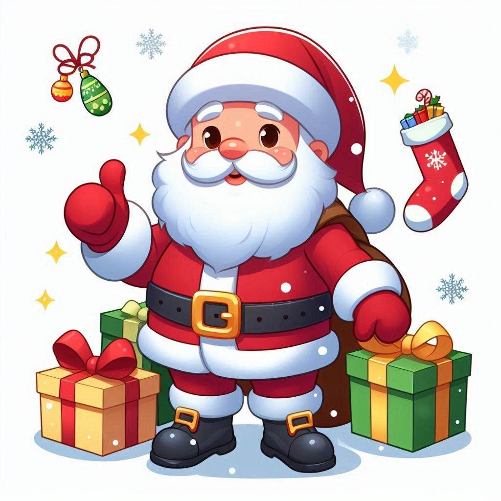 festive cute Santa wallpapers collection