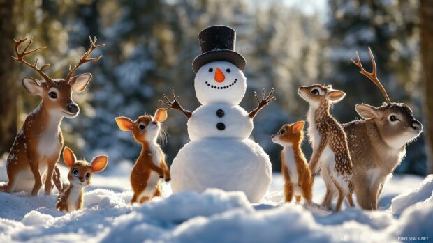 fun and festive cute Snowman wallpapers