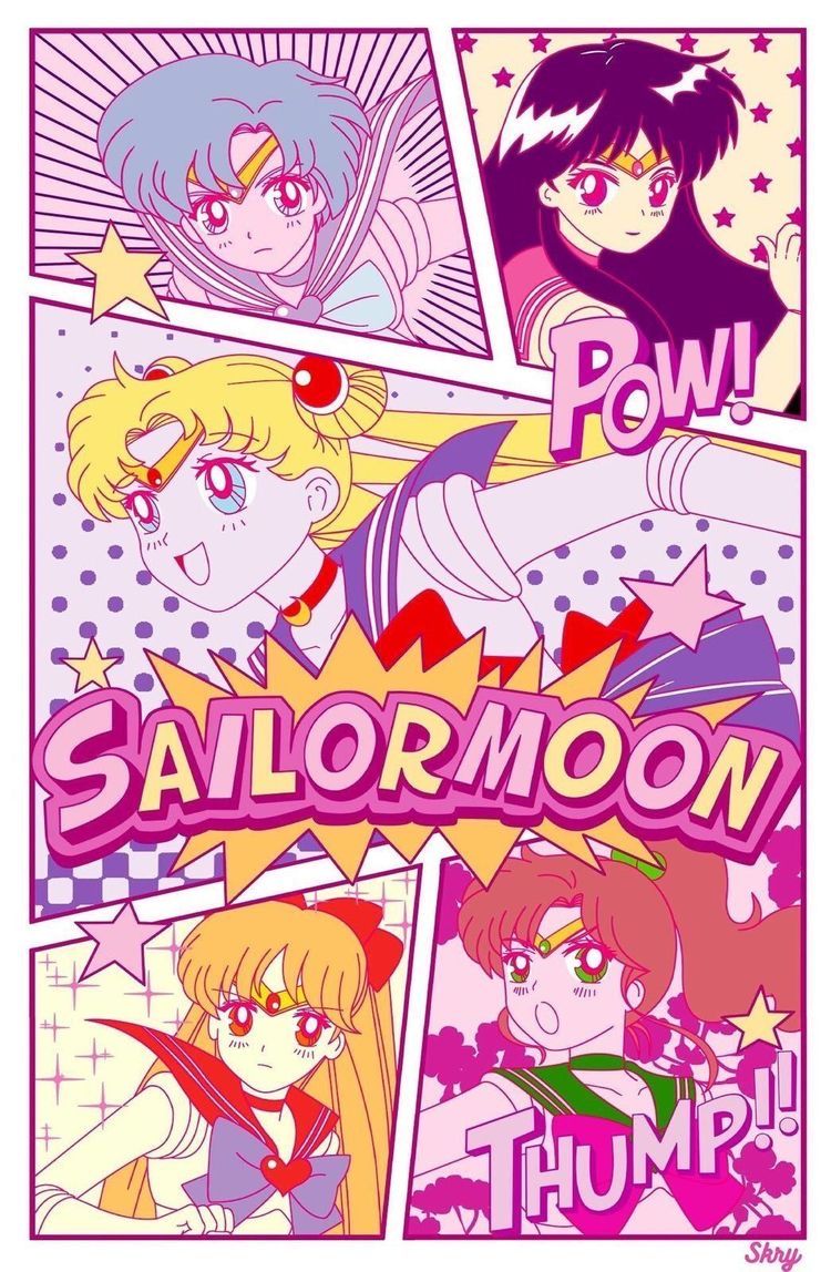 HD cute wallpapers Sailor Moon art.