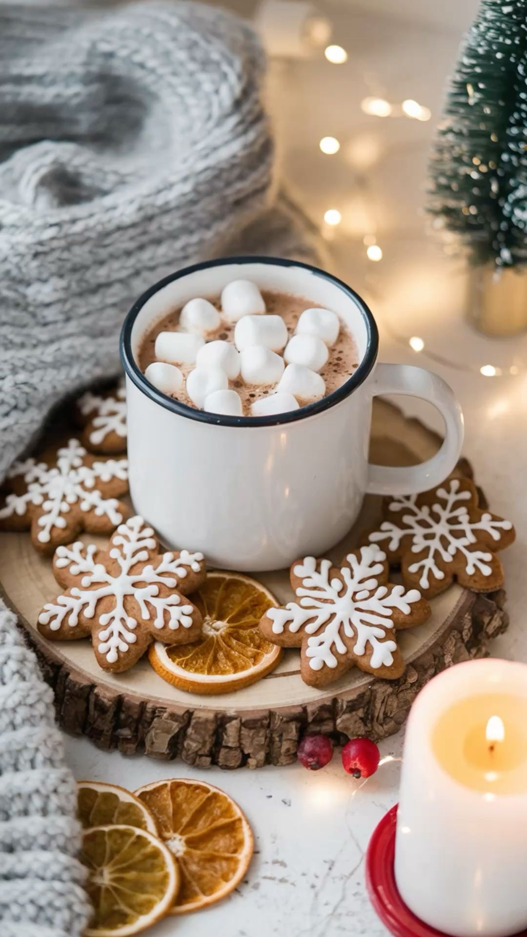 hot chocolate cute girly Christmas wallpapers 0009