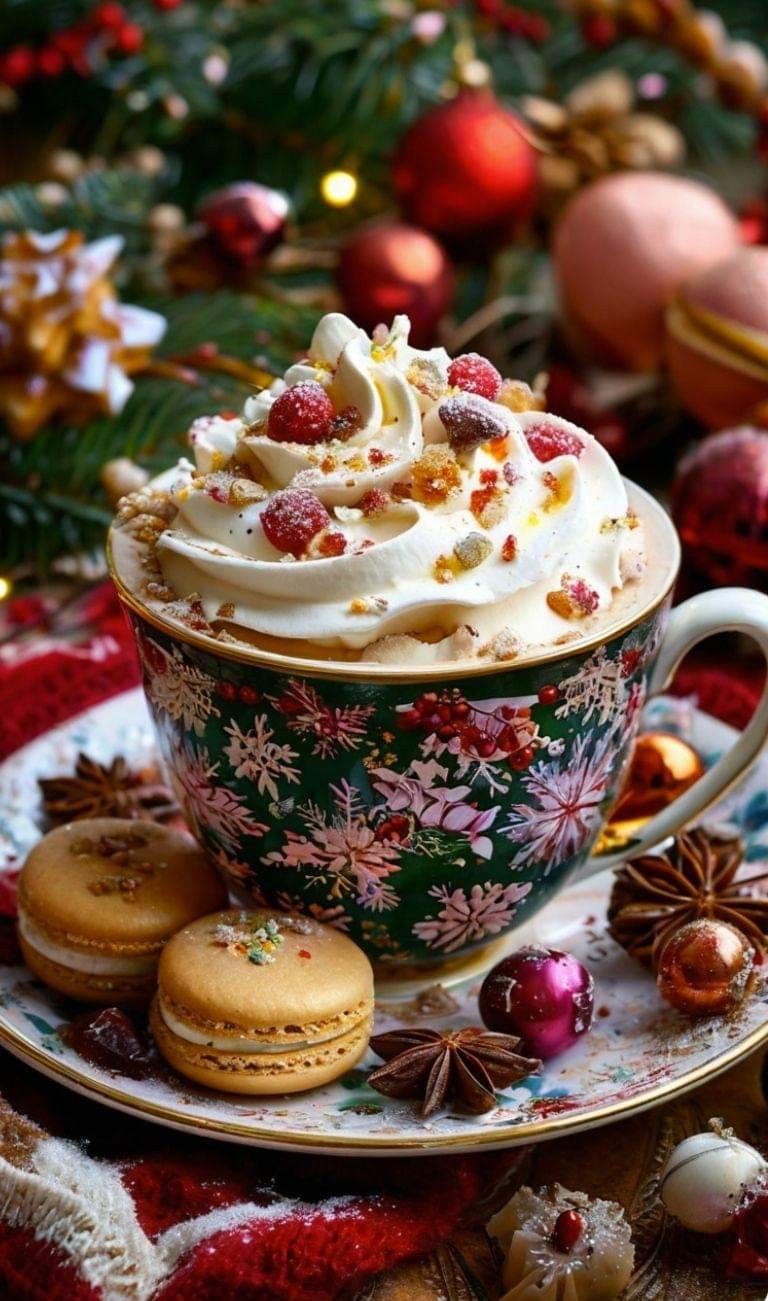 hot chocolate cute girly Christmas wallpapers 0023