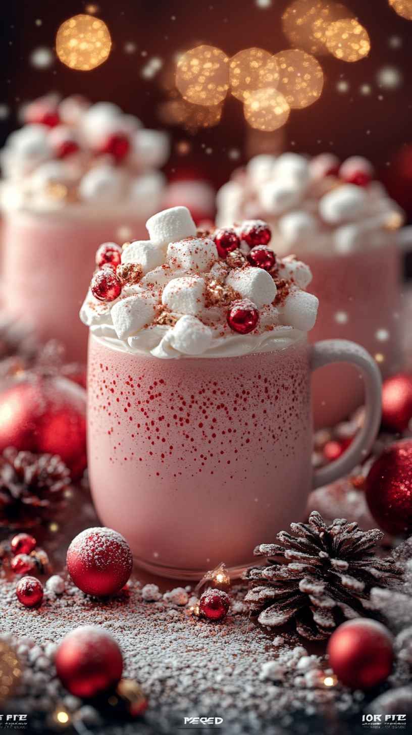 hot chocolate cute girly Christmas wallpapers 0026