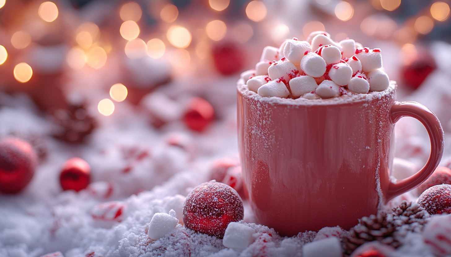 hot chocolate cute girly Christmas wallpapers 0033