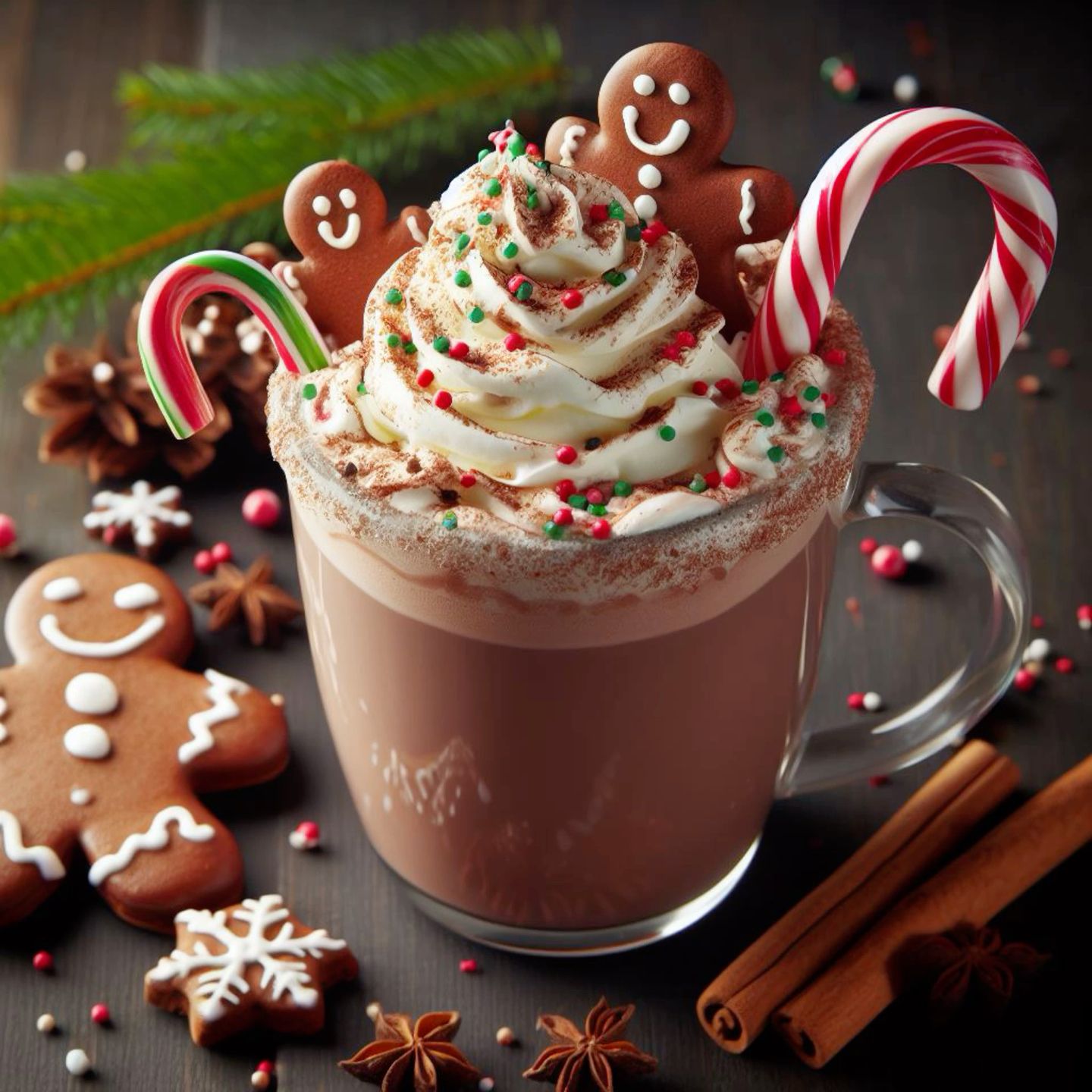 hot chocolate cute girly Christmas wallpapers 0034