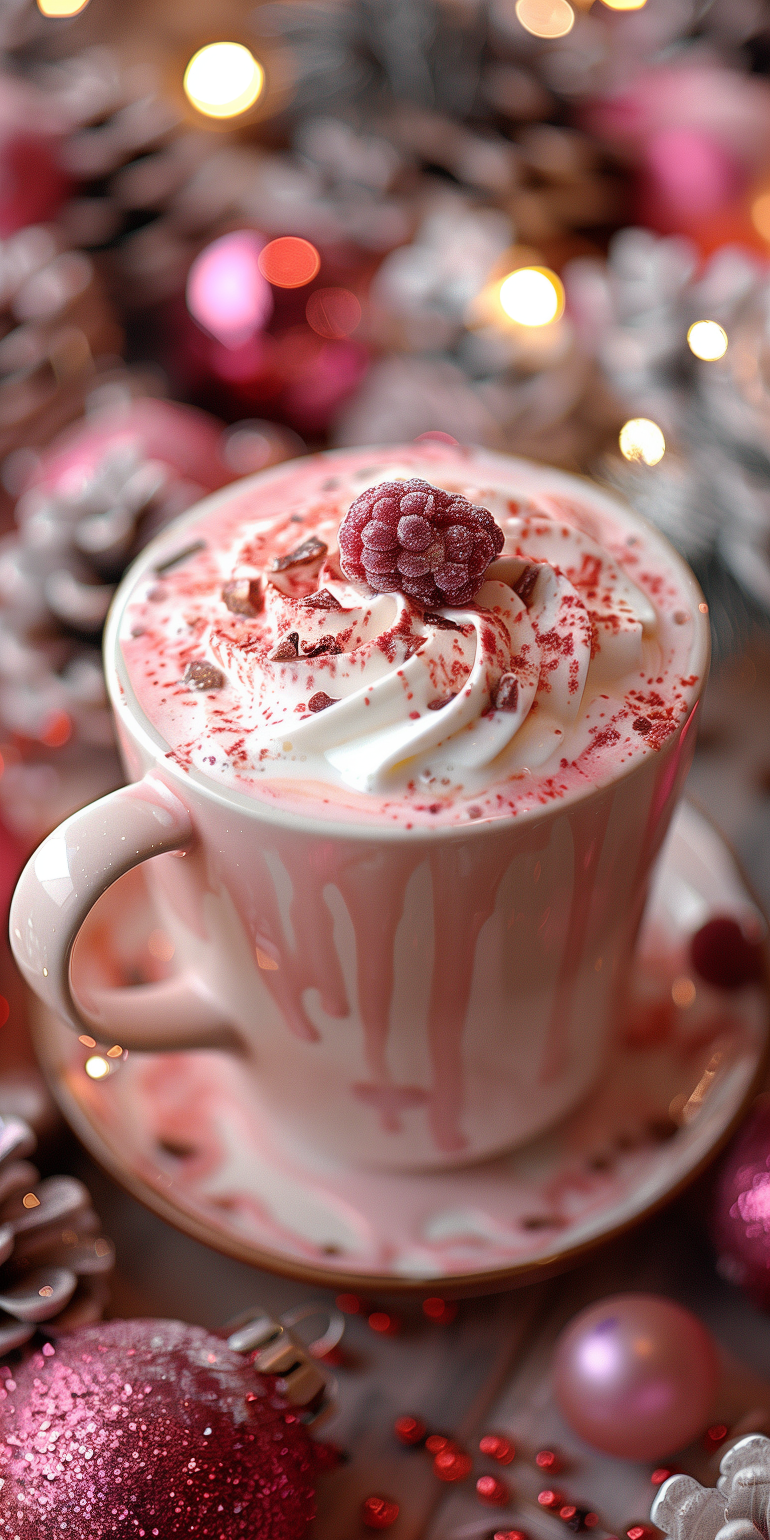 hot chocolate cute girly Christmas wallpapers 0040