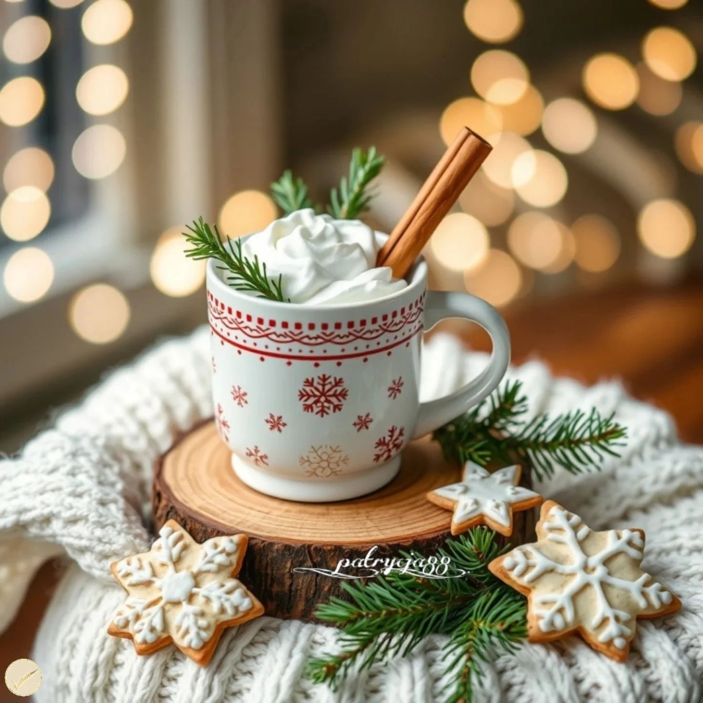 hot chocolate cute girly Christmas wallpapers 0042