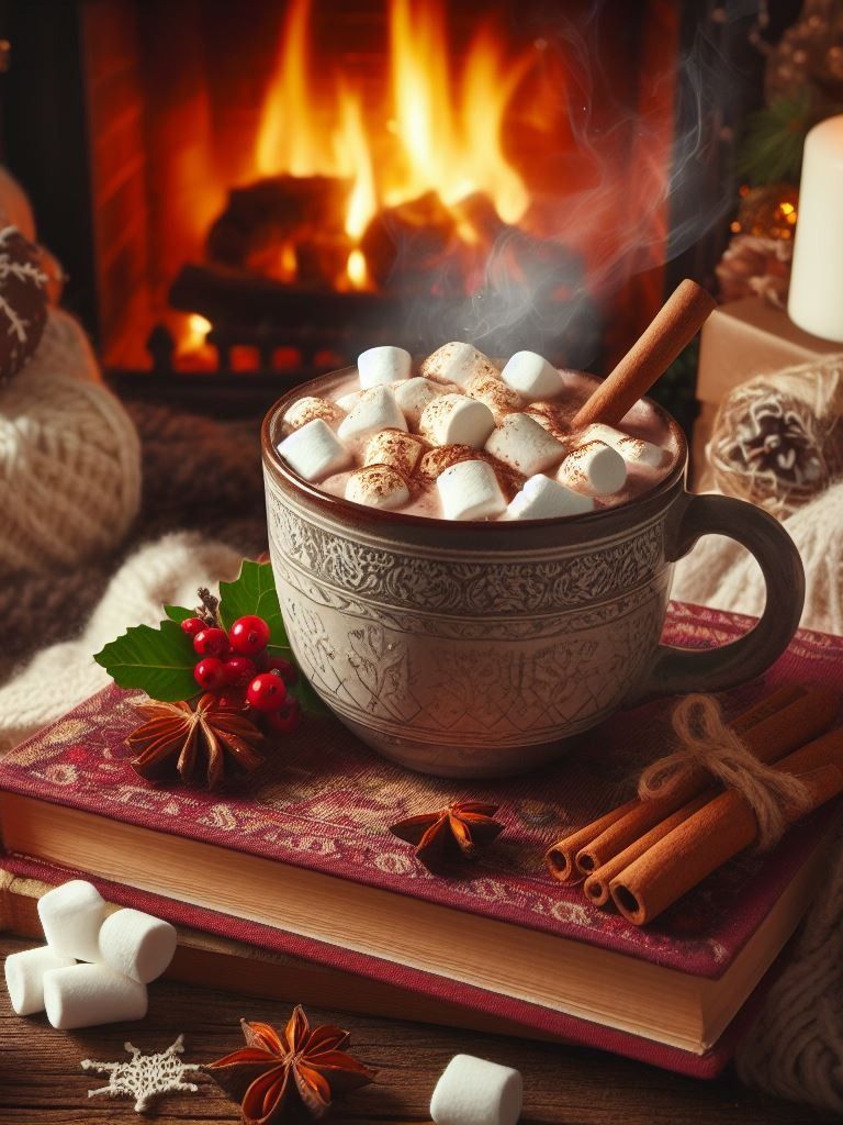 hot chocolate cute girly Christmas wallpapers 0053