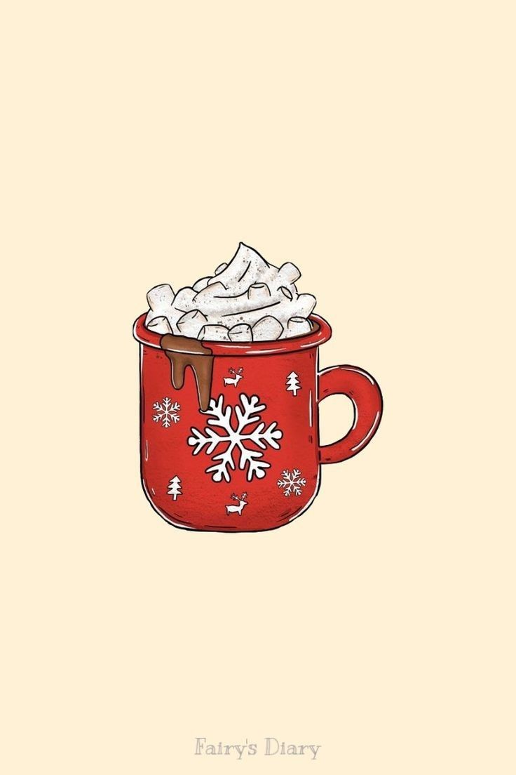 hot chocolate cute girly Christmas wallpapers 0054