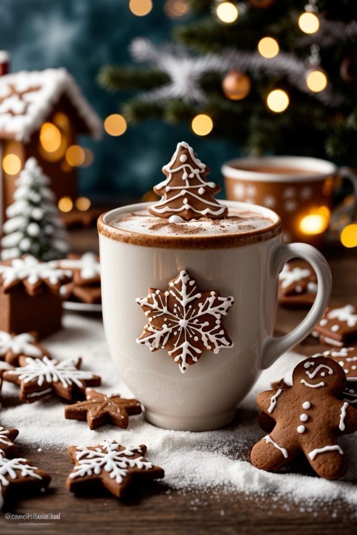 hot chocolate cute girly Christmas wallpapers 0079