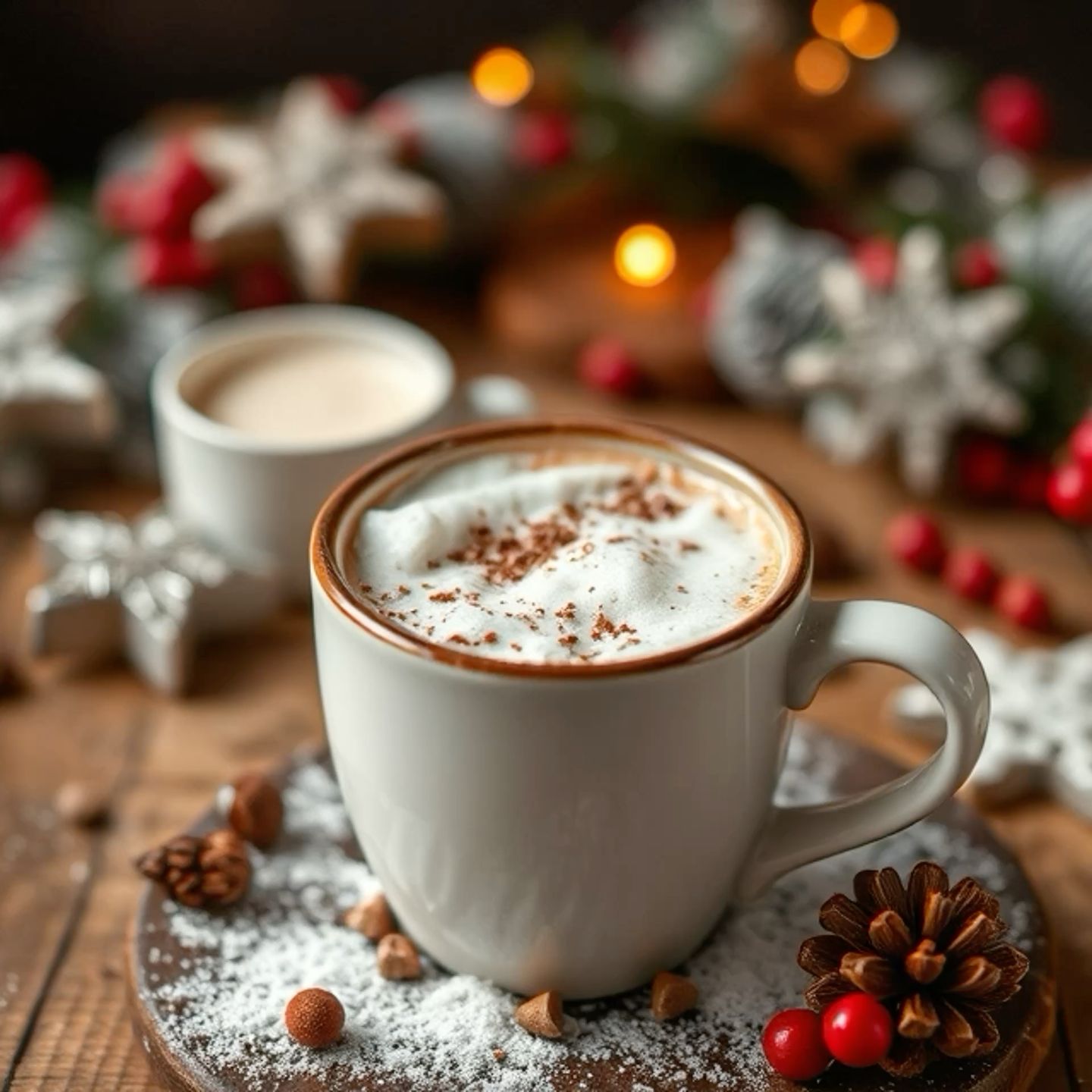 hot chocolate cute girly Christmas wallpapers 0090