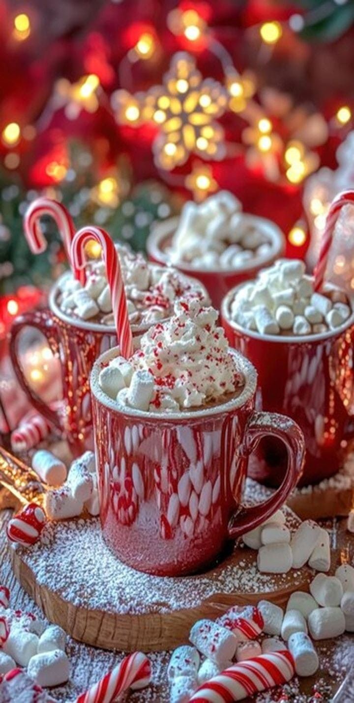 hot chocolate cute girly Christmas wallpapers 0092