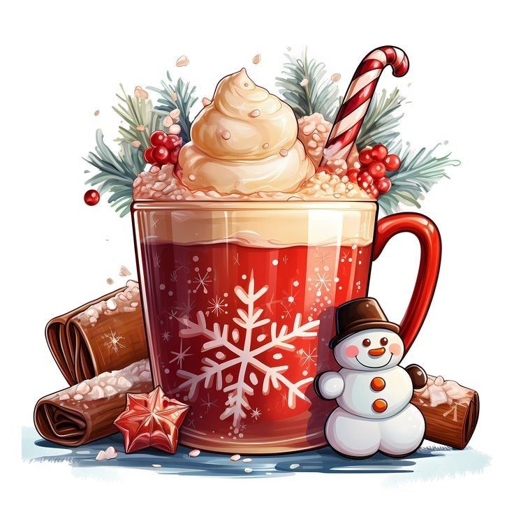 hot chocolate cute girly Christmas wallpapers 0096