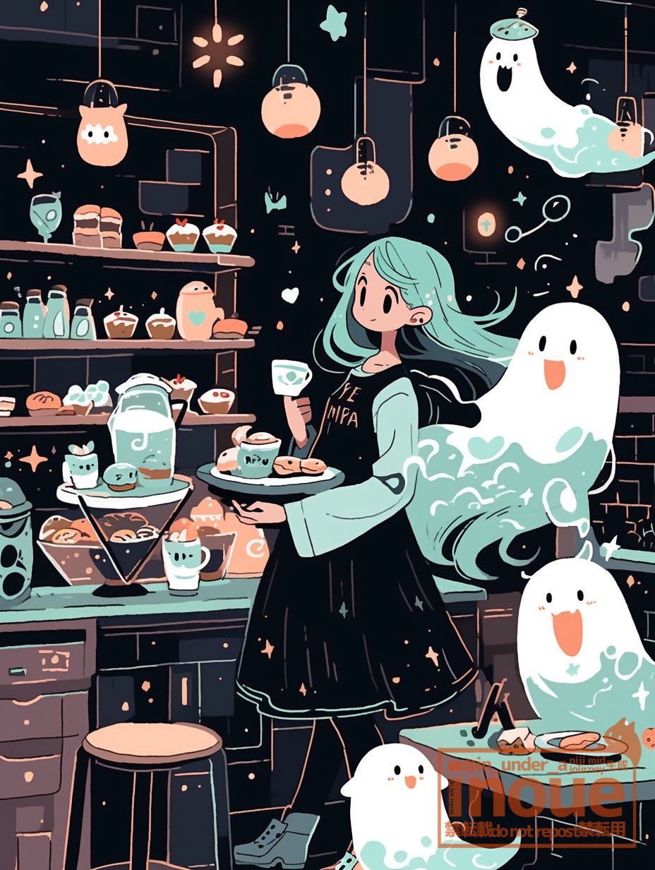 kawaii ghost wallpapers for kids' rooms.