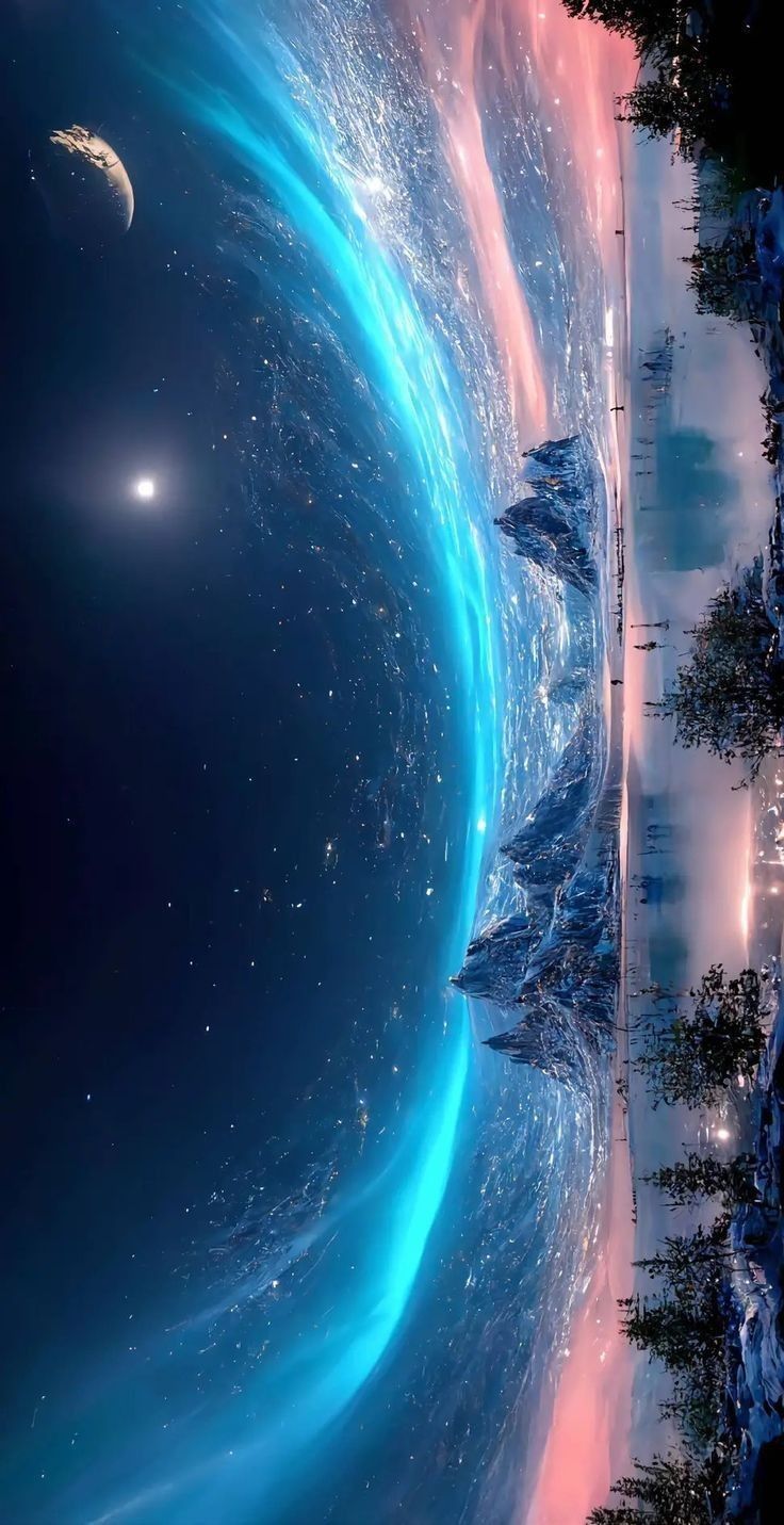 moon galaxy beautiful cute wallpapers 0010