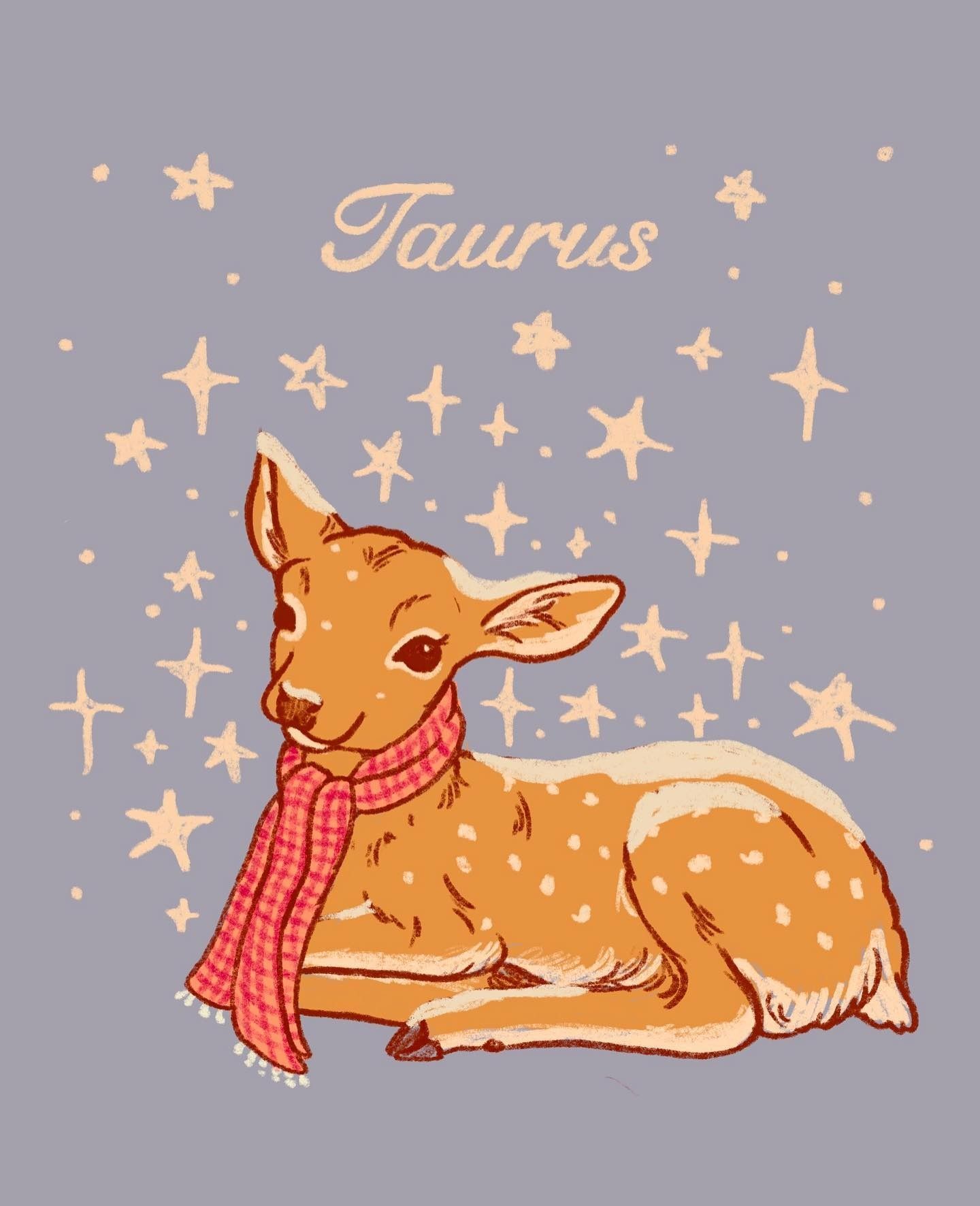 pastel cute Taurus designs