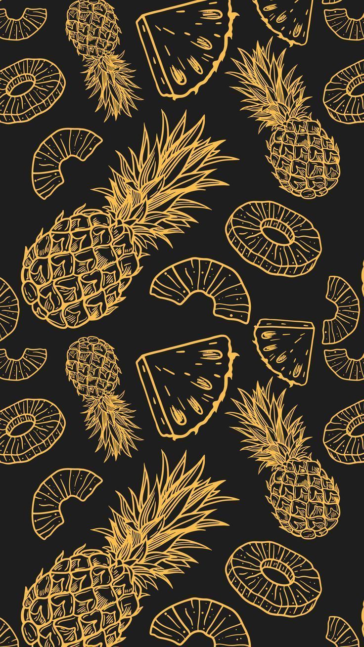 playful cute pineapple wallpapers collection.