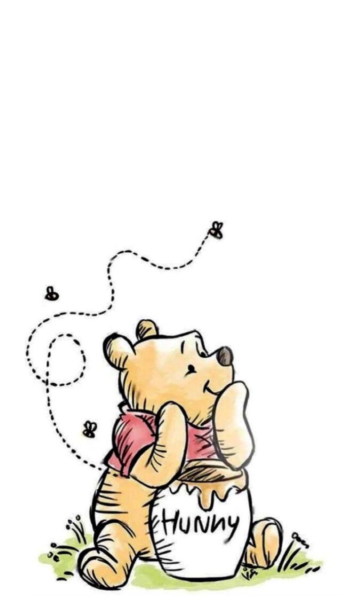 playful Winnie The Pooh digital wallpaper collection