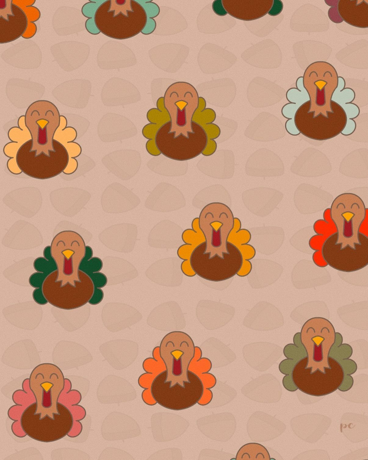 seasonal cute turkey wallpapers