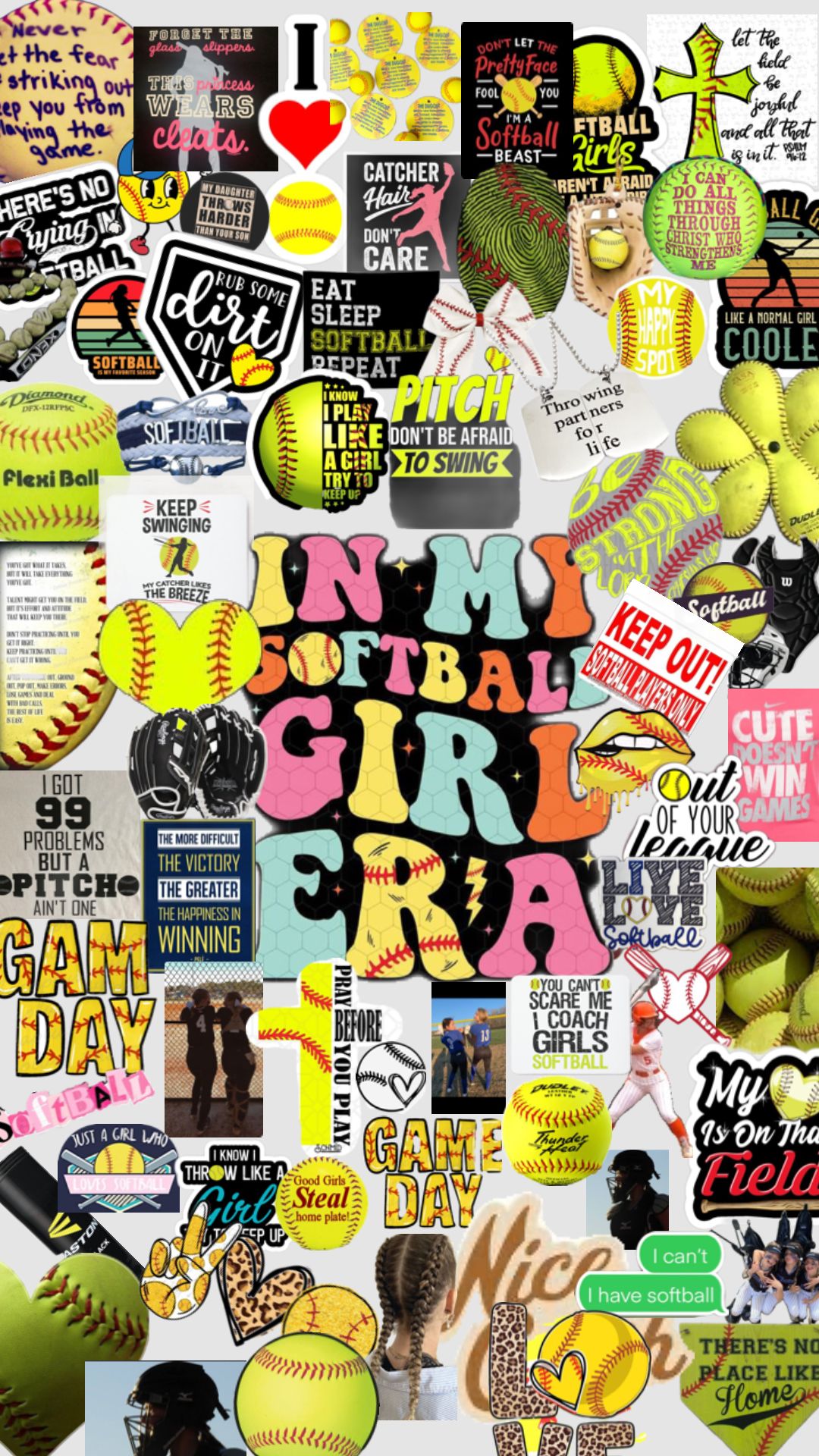 stylish cute softball wallpapers collection